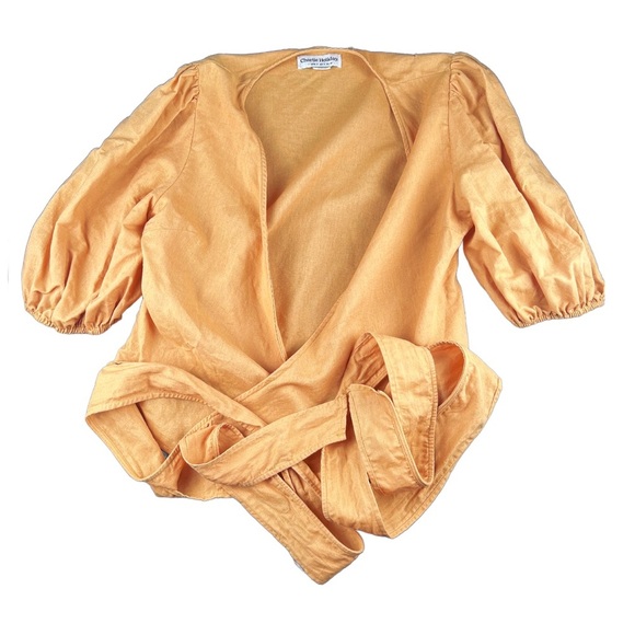 Charlie Holiday Orange Saint Wrap Women’s Sz 4 - Picture 3 of 5